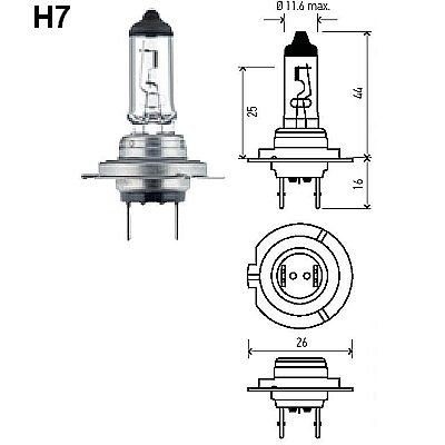 لامپ هالوژن خودرو پایه H7 مدل XENON WHITE هلا - Hella (اصلی)