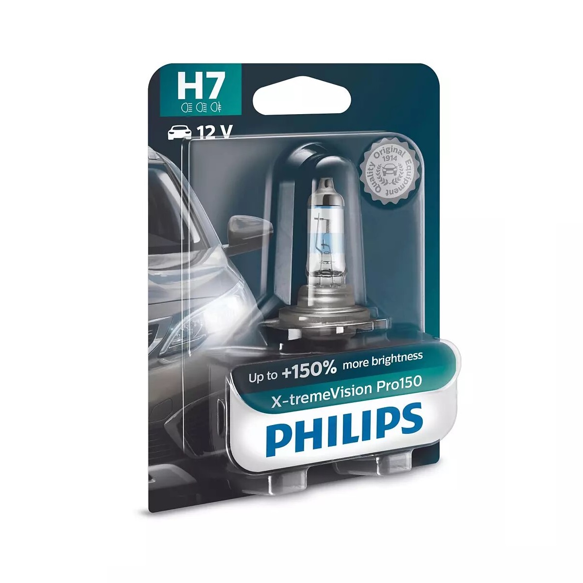لامپ هالوژن H7 مدل اکستریم ویژن %Pro 150 فیلیپس – Philips (یک عددی)