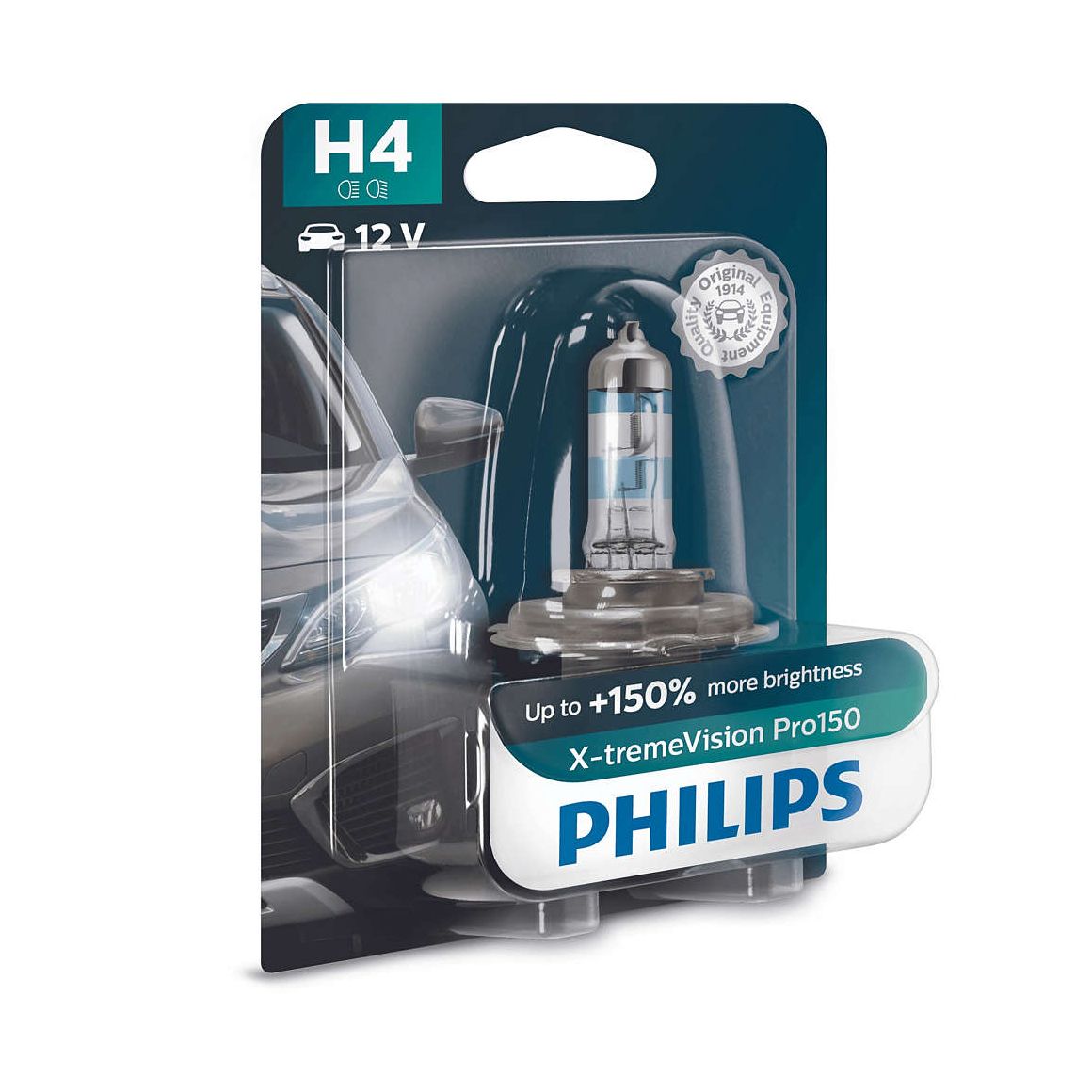 لامپ هالوژن H4 مدل اکستریم ویژن %Pro 150 فیلیپس – Philips (یک عددی)