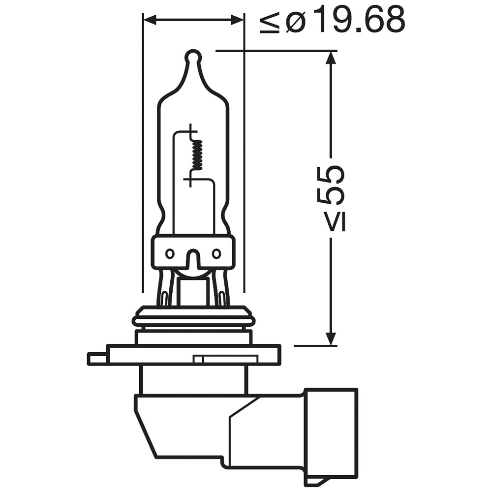 لامپ هالوژن پایه 9012 مدل استاندارد اسرام – Osram (اصلی) (کپی)