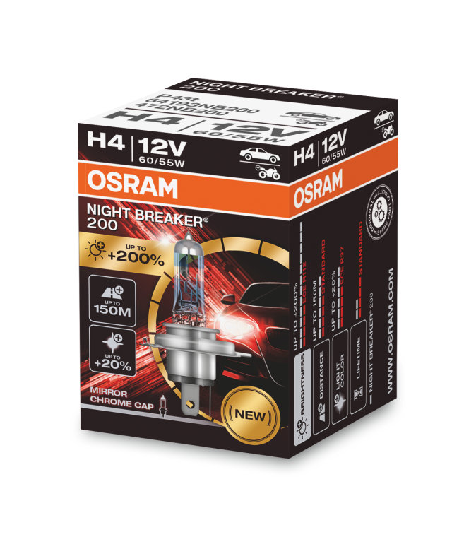 لامپ هالوژن گازی H4 مدل نایت بریکر لیزر NBL 130% اسرام – Osram (کپی)